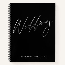 Chic Black and White Wedding Planning Notitieboek