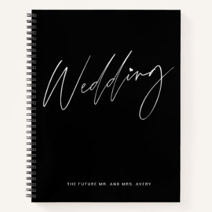 Chic Black and White Wedding Planning Notitieboek