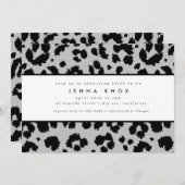 Chic Black Animal Print Leopard Vrijgezellenfeest Kaart (Voorkant / Achterkant)