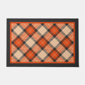 Chic Black Beige Pumpkin Oranje Pset Pattern Deurmat (Voorkant)