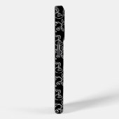 Chic Black Bloemen Juweel Butterfly Case-Mate iPhone Case (Achterkant / Rechts)