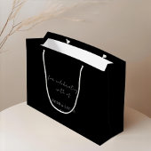 Chic Black | Bloemenmonogram bruiloft Dank u Groot Cadeauzakje