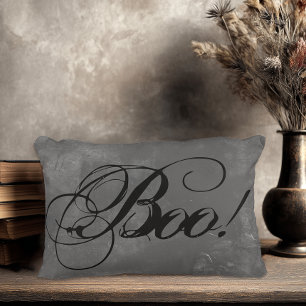 Chic Black Boo Halloween Accent Kussen
