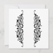 Chic Black Border Bridal Shower Uitnodiging (Achterkant)
