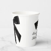 Chic Black Bow 30th Birthday Paper Cups Papieren Bekers (Rechts)