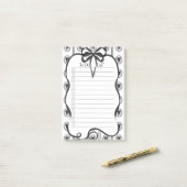 Chic Black Bow To-Do List Large Notepad Post-it® Notes (Op bureau)
