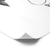 Chic Black Bow Tying Knot Vrijgezellenfeest Welkom Poster (Hoek)