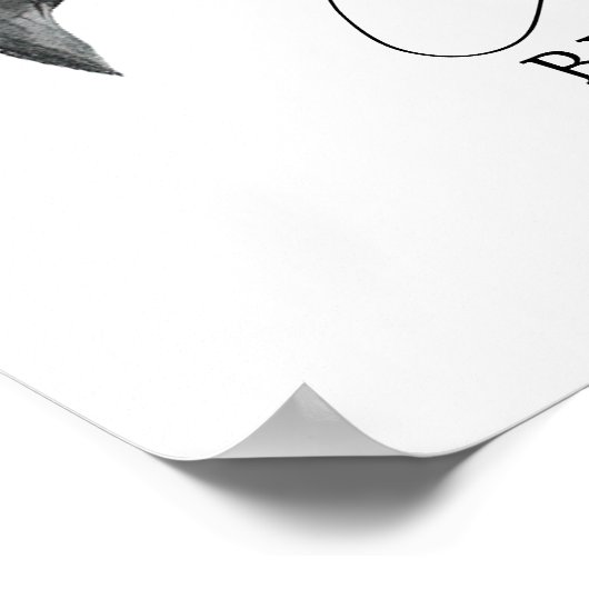 Chic Black Bow Tying Knot Vrijgezellenfeest Welkom Poster (Hoek)