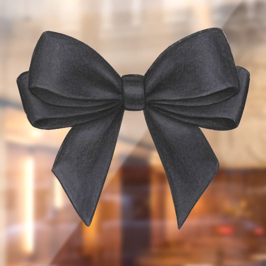 Chic Black Bow Window Decal (Vel 2)