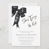 Chic Black Bow Ze is het knopen van de Knot Vrijge Kaart (Voorkant)