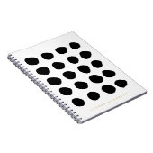 Chic Black Brushstrokes Stippen Laptop Journal Notitieboek (Rechterzijde)