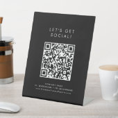 Chic Black Business Laten we social media halen Reclamebord Met Voetstuk (Insitu)