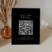 Chic Black Business Laten we social media halen Reclamebord Met Voetstuk