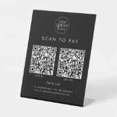 Chic Black Business Logo 2 Apps Scannen om te beta Reclamebord Met Voetstuk (Voorkant)
