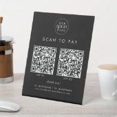 Chic Black Business Logo 2 Apps Scannen om te beta Reclamebord Met Voetstuk (Insitu)