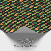 Chic Black Cactus inpakpapier