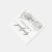 Chic Black Confetti Afstudeerfeest Servet (Hoek)