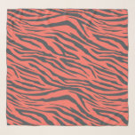 Chic Black Coral Zebra Pattern Sjaal<br><div class="desc">Een chiffonsjaal met een stijlvol,  zwart en koraal zebrapatroon. Elegant en modieus design. Exclusief voor u ontworpen door Happy Dolphin Studio. Neem contact met ons op via happydolphinstudio@outlook.com als je hulp of overeenkomende producten nodig hebt.</div>
