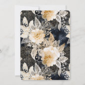 Chic Black Cream Leopard Bloemen Verjaardag Kaart (Achterkant)