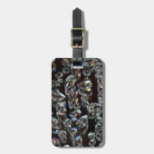 Chic Black Diamond Chrystal Abstract Patrooncadeau Bagagelabel (Voorkant verticaal)