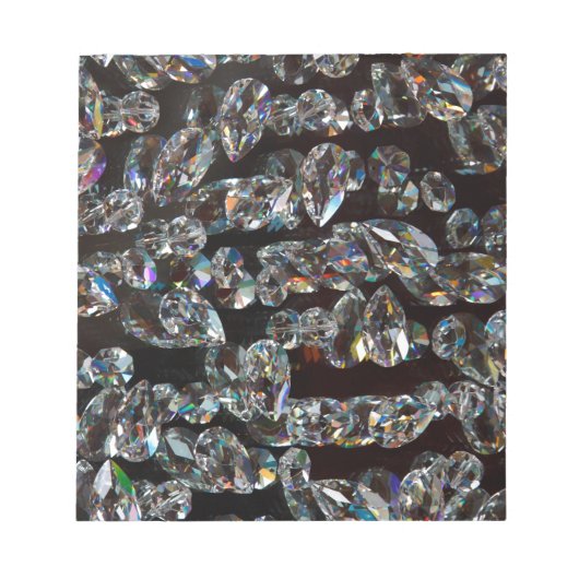 Chic Black Diamond Chrystal Abstract Patrooncadeau Notitieblok (Voorkant)