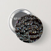 Chic Black Diamond Chrystal Abstract Patrooncadeau Ronde Button 5,7 Cm (Voorkant /achterkant)