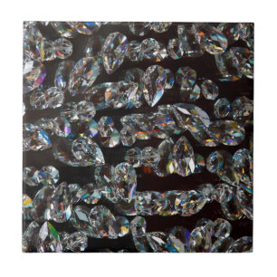 Chic Black Diamond Chrystal Abstract Patrooncadeau Tegeltje