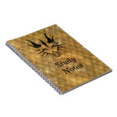 Chic Black Dragon Head & Gold Dragon Scales Notitieboek (Rechterzijde)