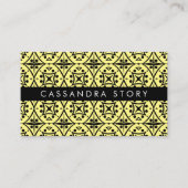 Chic Black en Blue Modern Pattern Visitekaartje (Voorkant)