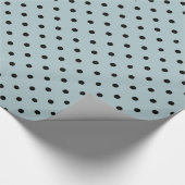Chic Black en Blue Polka Dots Verjaardag Cadeaupapier (Hoek)