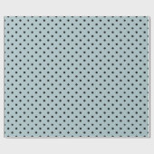 Chic Black en Blue Polka Dots Verjaardag Cadeaupapier (Vlak)