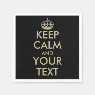 Chic black en faux goud houden kalm papier in luie servetten