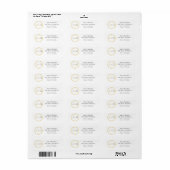 Chic Black en Gold Circle Couple Initialen Etiket (Full Sheet)