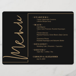 Chic Black en Gold Menu