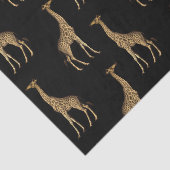 Chic Black en Golden Giraffe Print Tissuepapier (Detail)