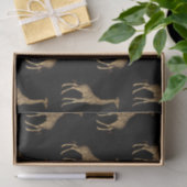 Chic Black en Golden Giraffe Print Tissuepapier (Geschenk)