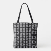 Chic Black en Grey Shape Pattern Tote Bag (Achterkant)