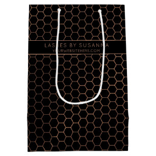Chic Black en Roos Gold geometric Medium Cadeauzakje