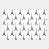 Chic Black en White Bonjour Inpakpapier Vel (Voorkant)