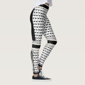Chic Black en White Cat Print Leggings (Rechts)