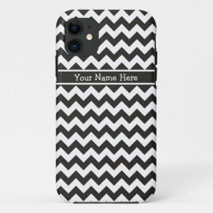Chic Black en White Chevrons Pattern Case-Mate iPhone Case