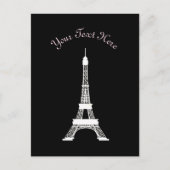 Chic Black en White French Style Eiffel Towers Briefkaart (Voorkant)