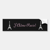 Chic Black en White French Style Eiffel Towers Bumpersticker (Voorkant)