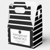 Chic Black en White Hangover Relief Kit Bedankdoosjes (Geopend)