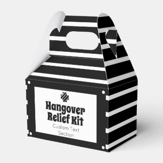 Chic Black en White Hangover Relief Kit Bedankdoosjes