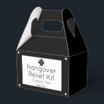 Chic Black en White Hangover Relief Kit Favor Box Bedankdoosjes<br><div class="desc">Perfect klassieke zwarte en witte hangover hulpuitrusting gunt doos die aanpasbaar is.</div>