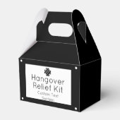 Chic Black en White Hangover Relief Kit Favor Box Bedankdoosjes (Voorkant Zijde)