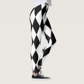 Chic Black en White Harlequin Diamond Leggings (Rechts)