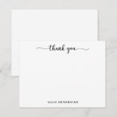 Chic Black en White Hartelijk dank Je kunt Kaart n (Voorkant / Achterkant)