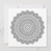 Chic Black en White Mandala Wedding Invitation Kaart (Achterkant)